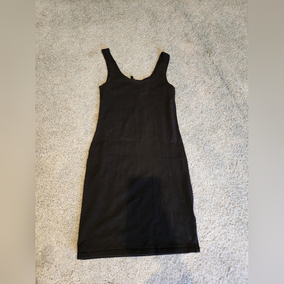 Like New H and M Black Bodycon Dress Size 6 - Picture 1 of 8